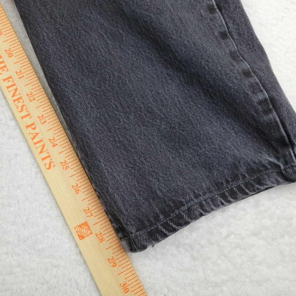 Levis 501XX Straight Leg‎ Jeans Mens 38 x 30 Black Cotton Denim Pants Faded